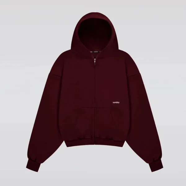 Heavyweight Script Zip-up 2.0 Wine
