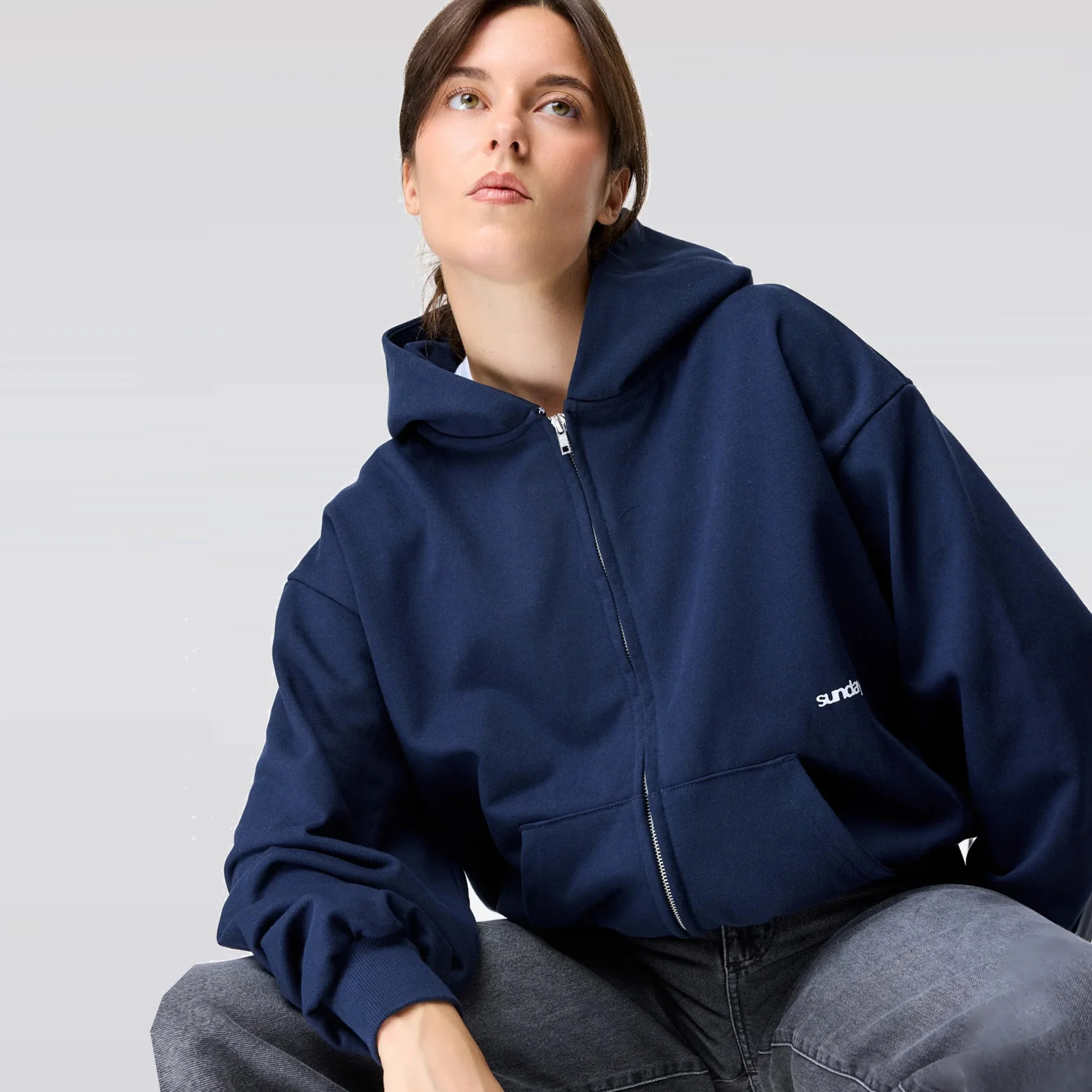 Heavyweight Script Zip-up 2.0 Midnight