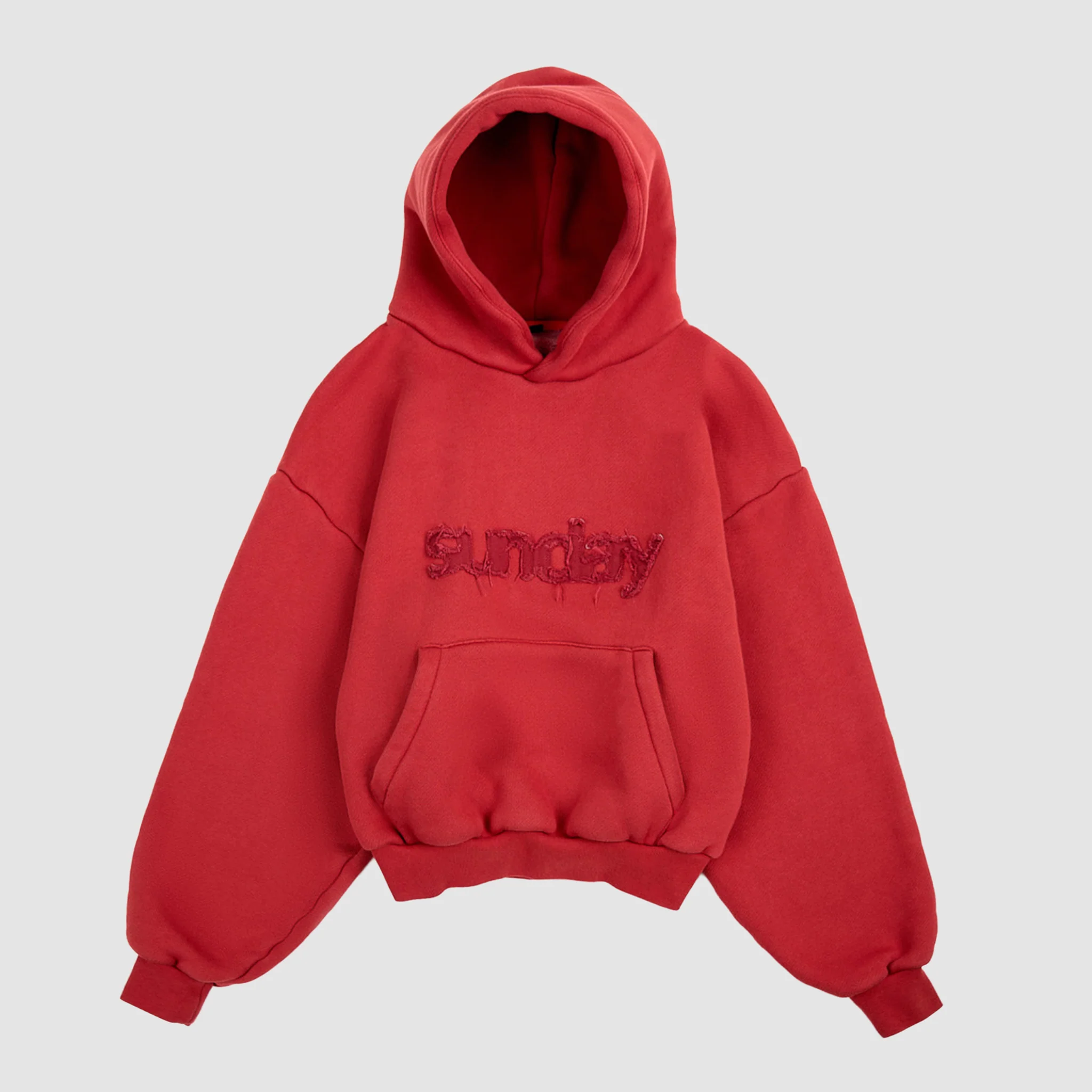 Heavyweight Appliqué Hoodie Crimson Heavyweight Appliqué Hoodie Crimson