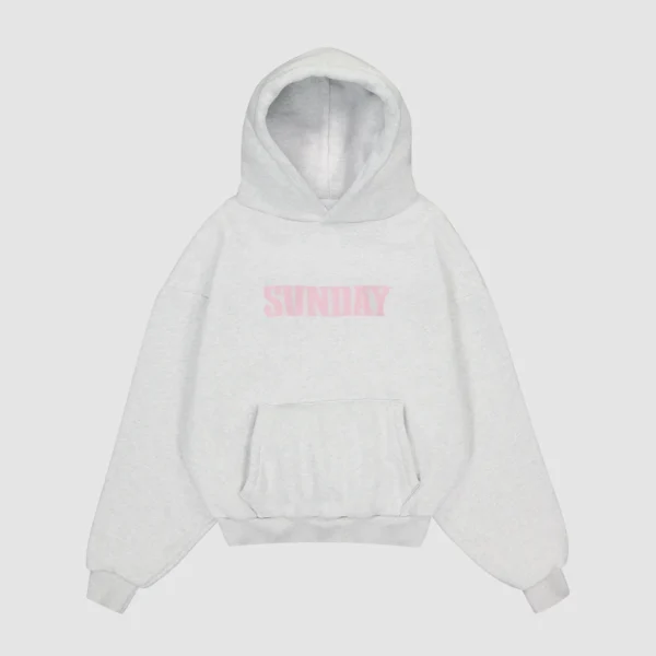 Heavyweight Headline Hoodie Grey