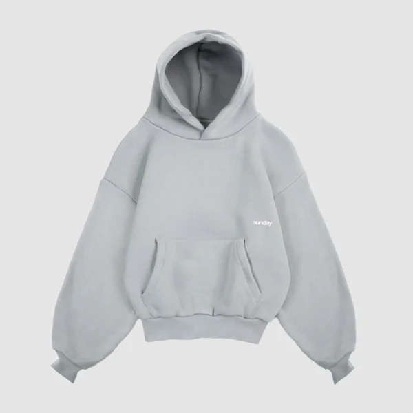 Heavyweight Script Hoodie Gun Metal