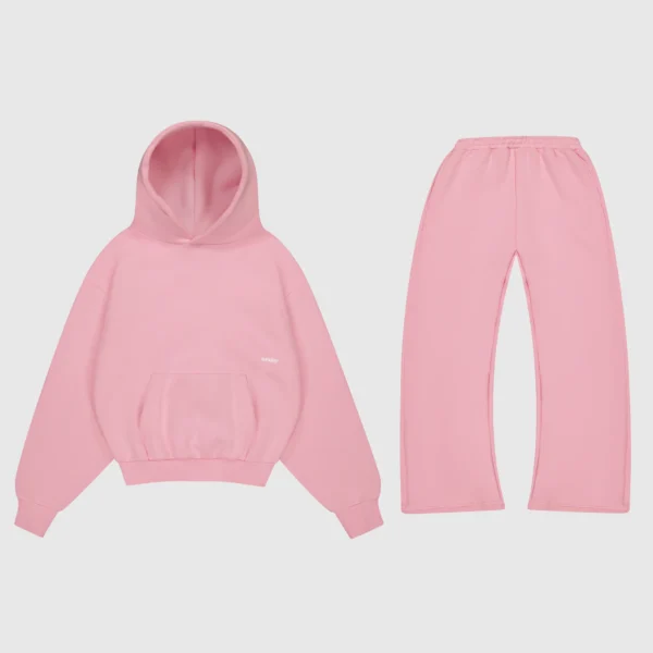 Heavyweight Script Tracksuit Set Powder Pink