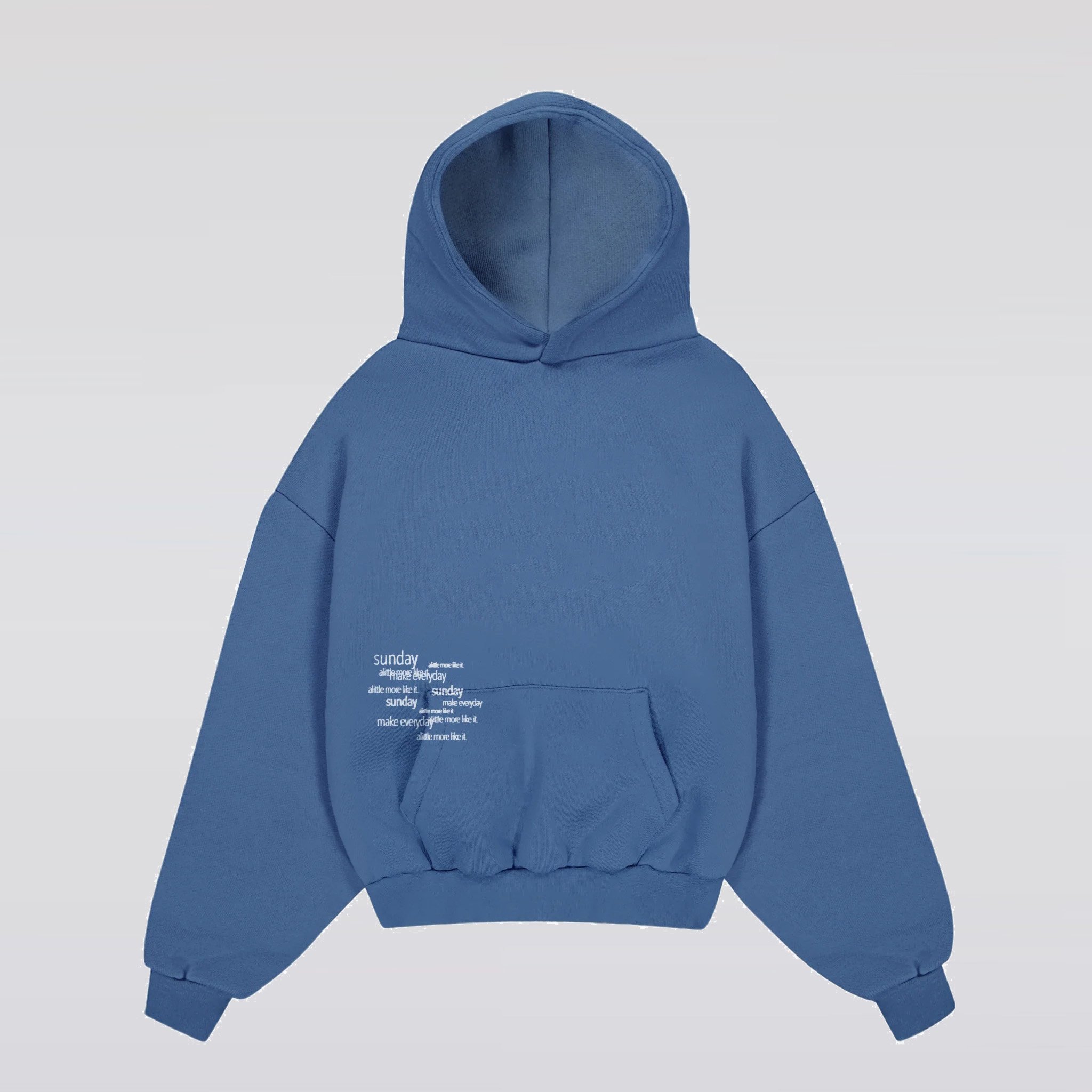 Heavyweight Typewriter Hoodie Vintage Blue Heavyweight Typewriter Hoodie Vintage Blue