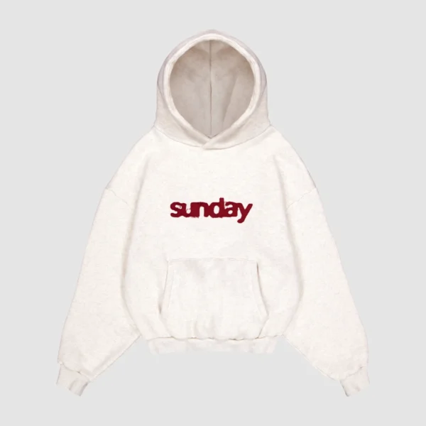 Heavyweight Applique Hoodie Oatmeal